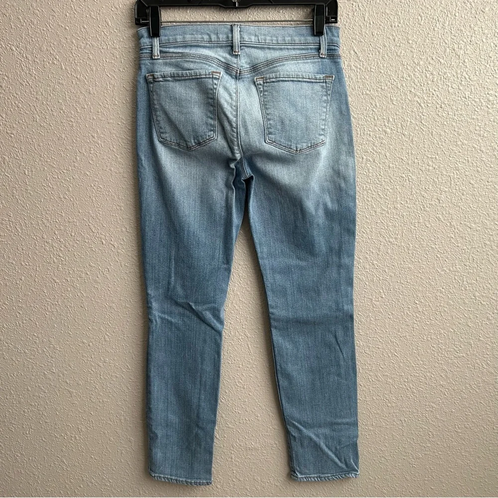 J Brand Cropped Rail Ocean Side Slim Straight Light Wash Stretch Jeans‎